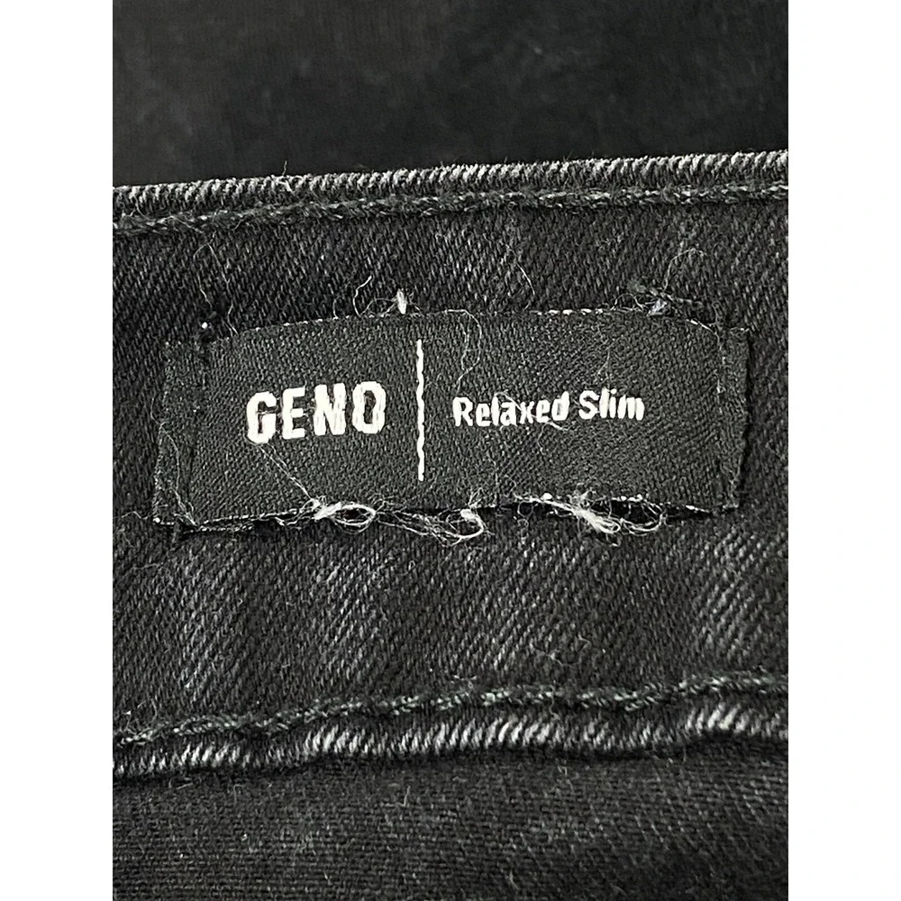 True Religion Jeans Mens 42x33 Black GENO Relaxed Tour Horseshoe Luxury Designer
